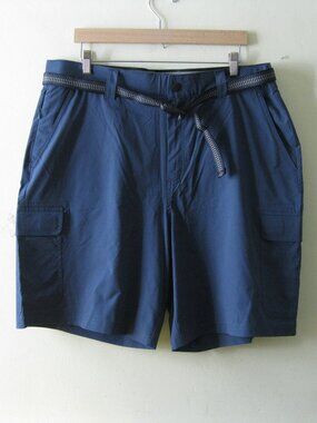 Orvis Men’s Tech Cargo Shorts w/belt, Stretch Hiking & Outdoor, Navy Blue, 38